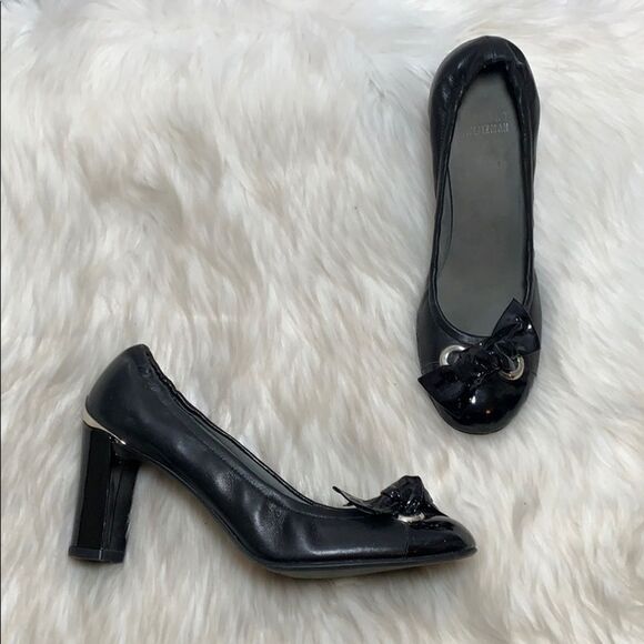 Stuart Weitzman Black Heels Sz 7 Narrow Width - Picture 1 of 6